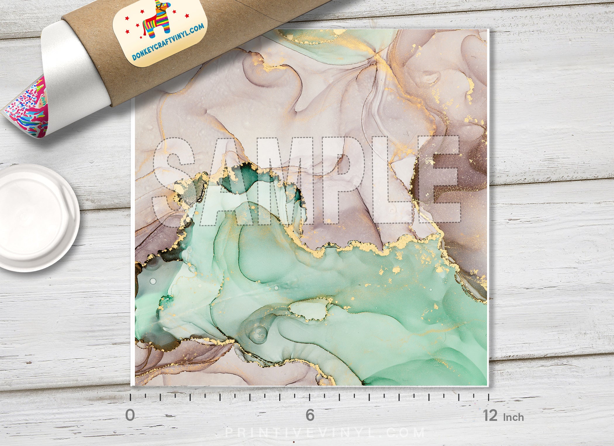 Abstract Alcohol Ink Patterned HTV 1467 - Donkey Craft Vinyl