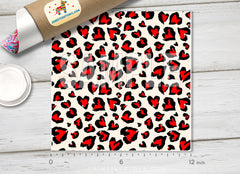 Heart Leopard Rose Adhesive Vinyl 1232