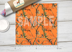 Orange Hunting Camo Adhesive Vinyl 1401 - Donkey Craft Vinyl