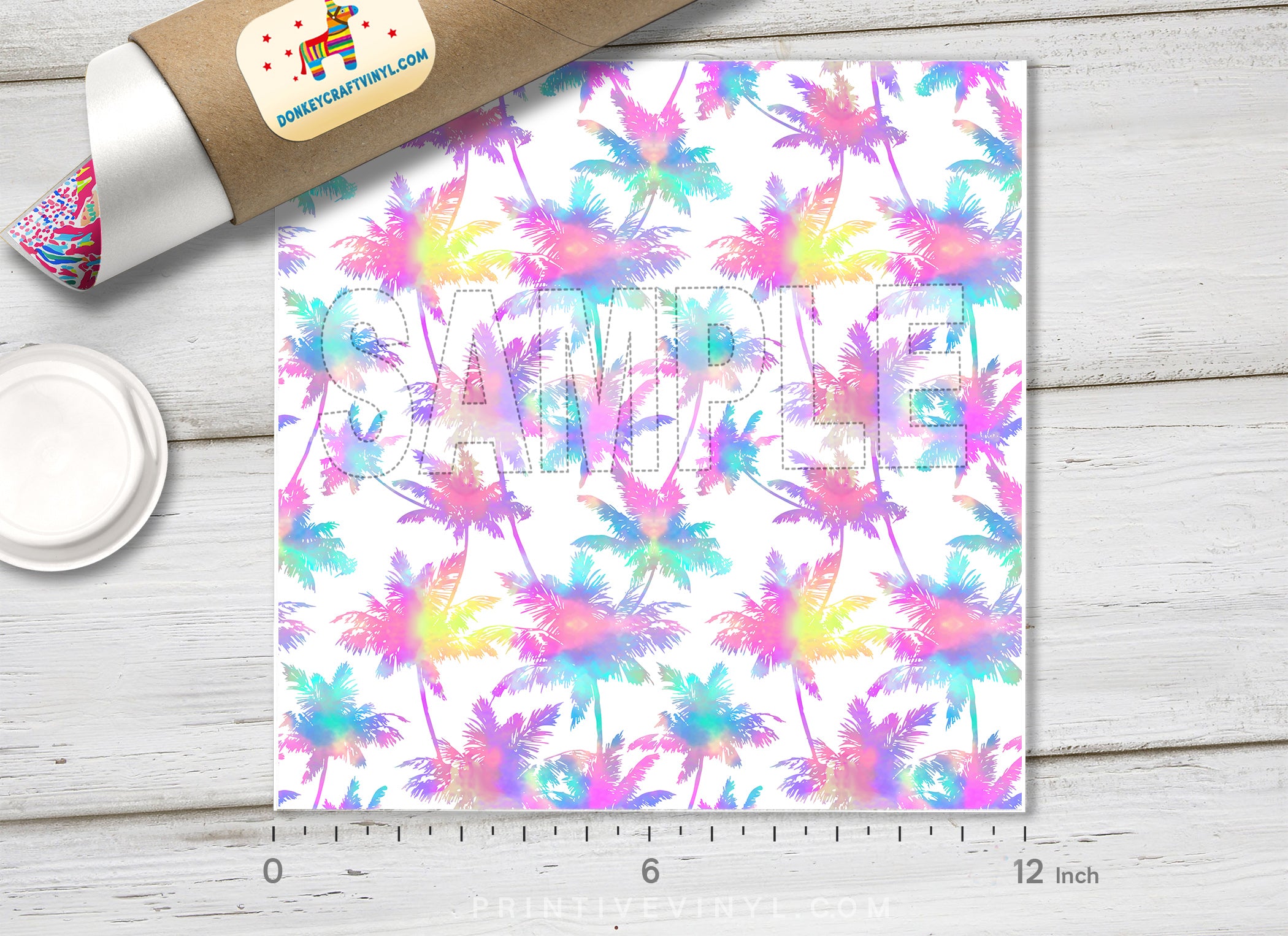 Ombre Palm Leaves Adhesive Vinyl 1216