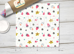 Strawberry & Spring Floral Adhesive Vinyl 1406 - Donkey Craft Vinyl