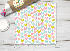 Pastel Hearts and Polka Dots Adhesive Vinyl 1442 - Donkey Craft Vinyl