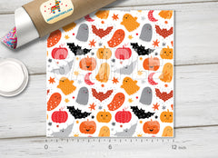 Halloween Ghost Patterned Adhesive Vinyl H016