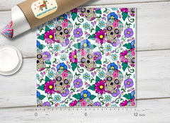 Sugar Skull Pattern Adhesive Vinyl 987