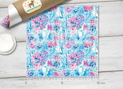 Lilly Inspired Floral Patterned HTV L148