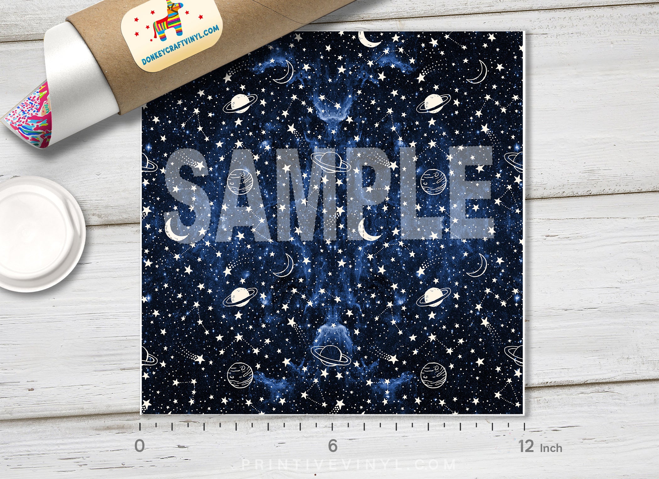 Space Galaxy & Doodle Planets HTV 1497 - Donkey Craft Vinyl