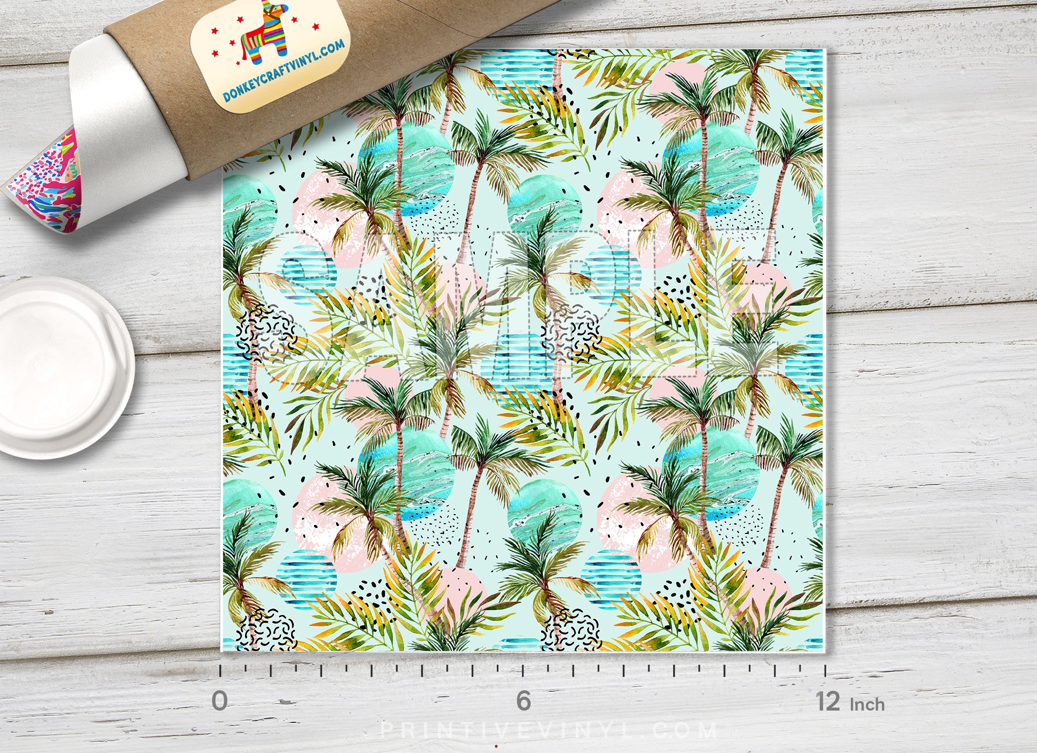 Palm Tree Pattern Adhesive Vinyl 642