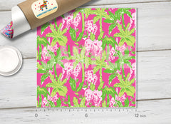 Lilly Inspired Pink Elephants Pattern Adhesive Vinyl L019