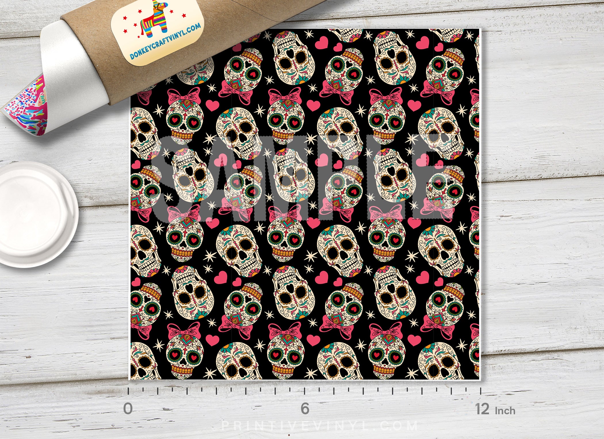 Sugar Skull Patterned HTV H031