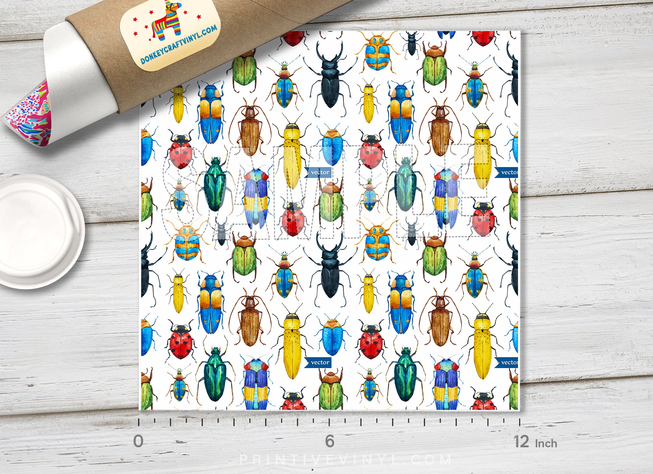 Colorful Beetle Adhesive Vinyl 1434 - Donkey Craft Vinyl