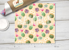 Succulent and Cactus Pattern Adhesive Vinyl 958