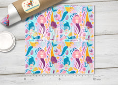 Mermaid Patterned Adhesive Vinyl 884