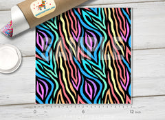 Rainbow Zebra Pattern Adhesive Vinyl 827