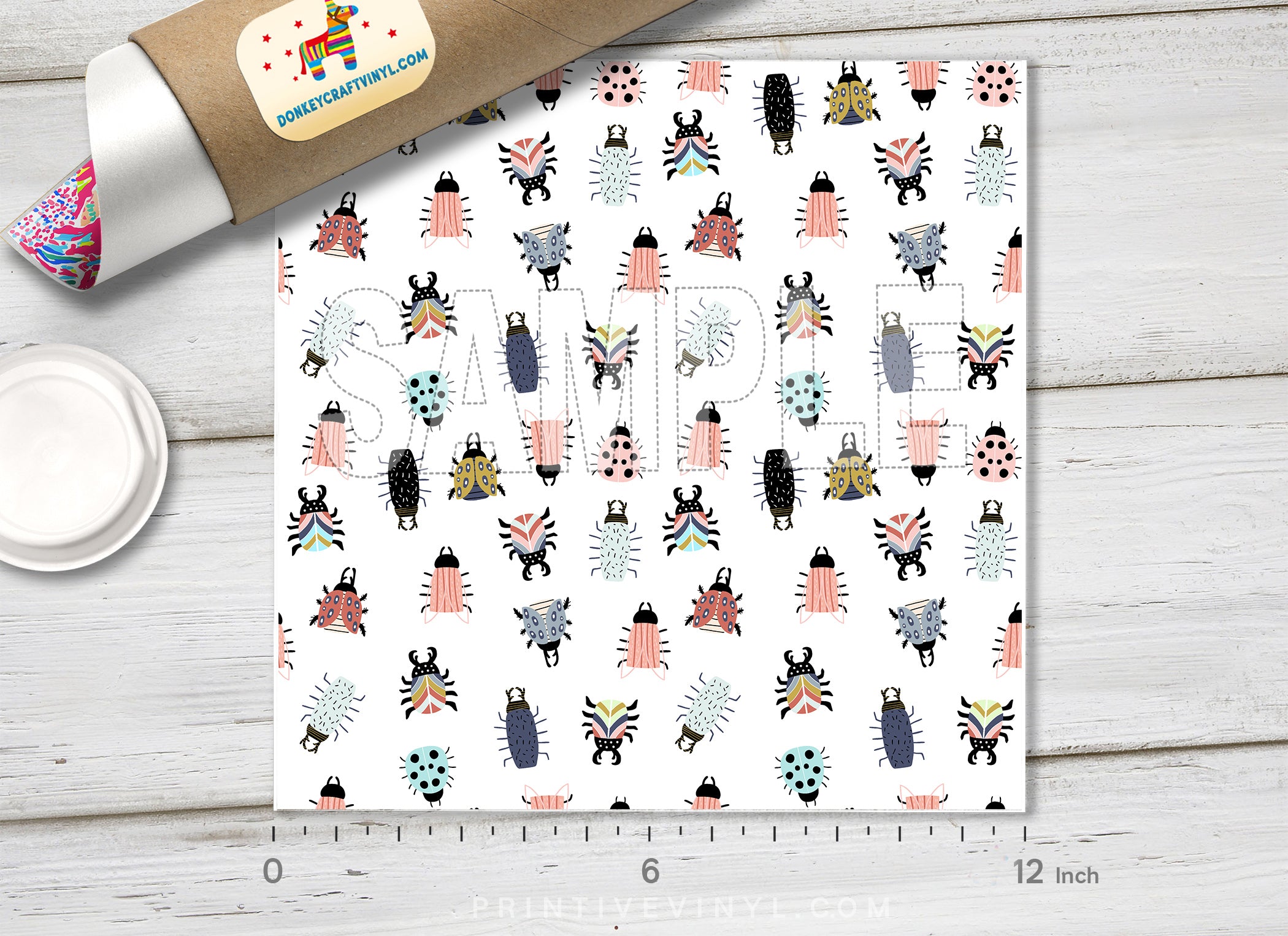 Colorful Bugs and Beetles Adhesive Vinyl 1437 - Donkey Craft Vinyl