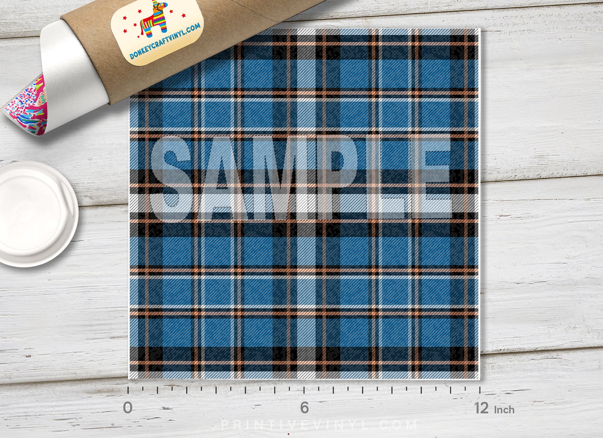 Tartan Plaid Pattern Adhesive Vinyl 614