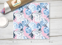 Peony Floral Adhesive Vinyl 1492 - Donkey Craft Vinyl