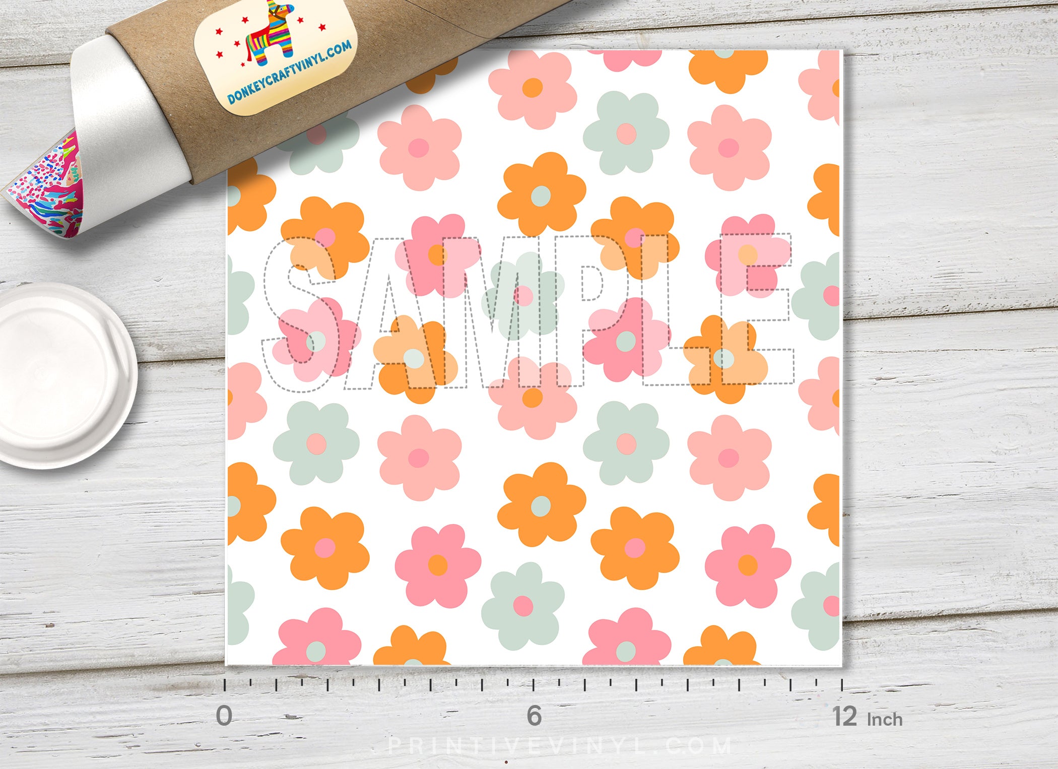 Retro Pastel Floral HTV 1603
