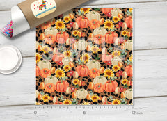 Leopard Pumpkin Pattern Adhesive Vinyl H049