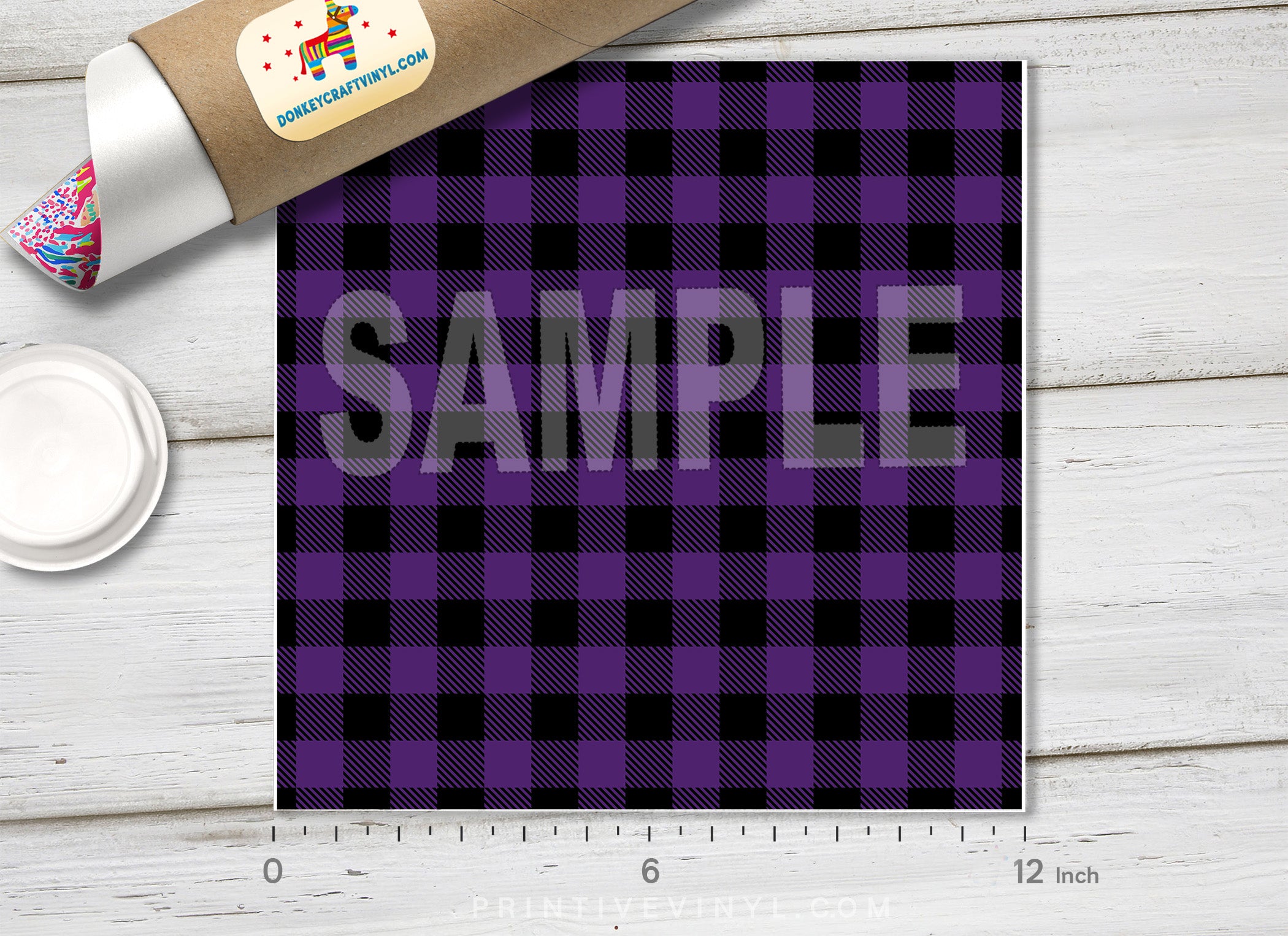 Tartan Plaid Pattern Adhesive Vinyl 666