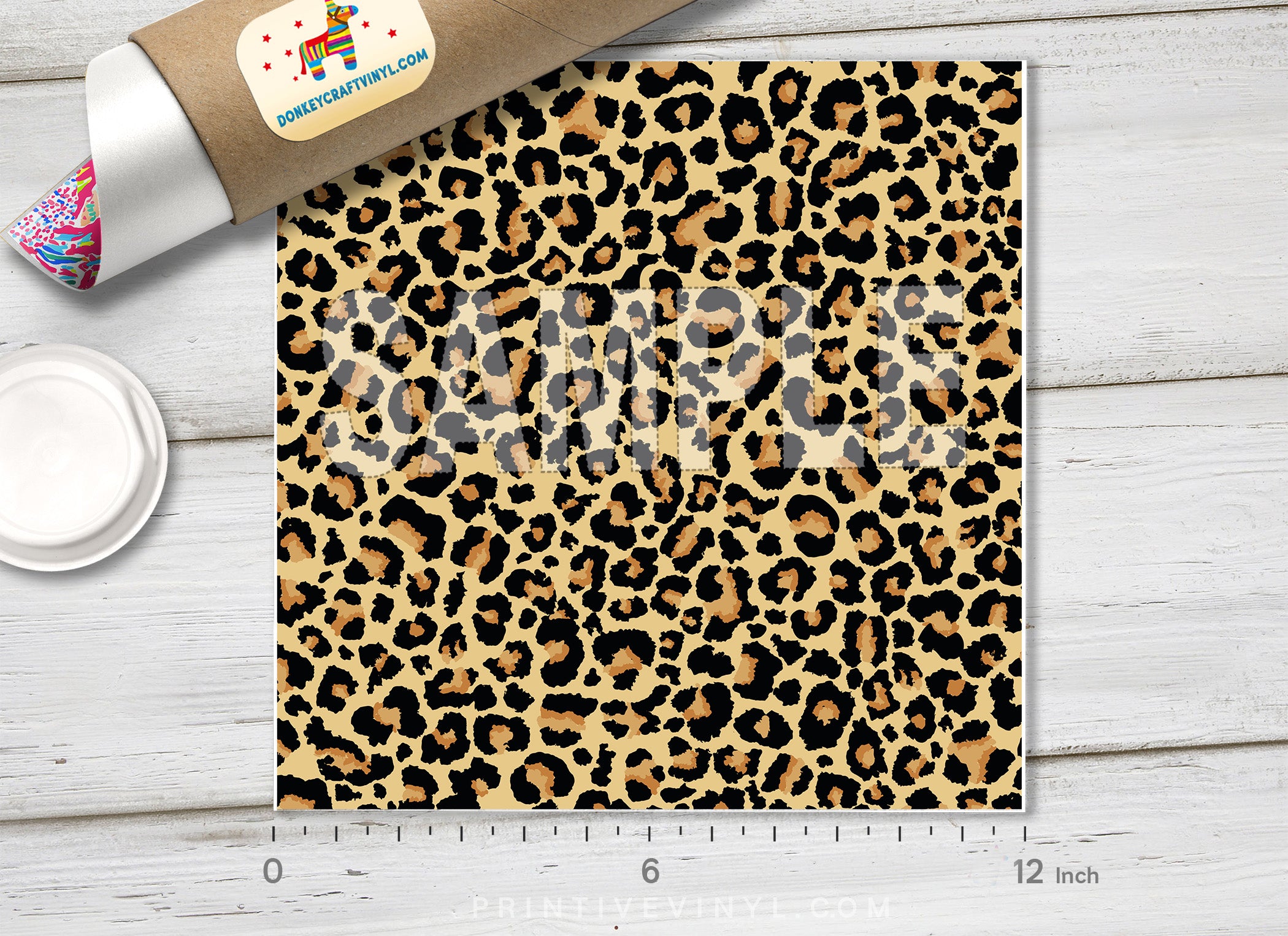 Yellow Leopard Pattern Adhesive Vinyl 812