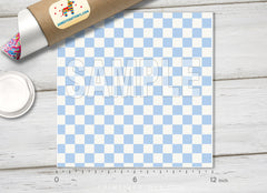 Light Blue Checkerboard Adhesive Vinyl 1627