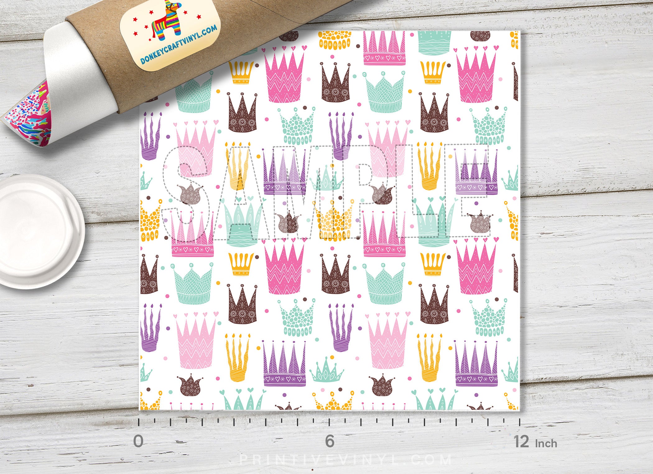 Princess crown Patterned Adhesive Vinyl 898