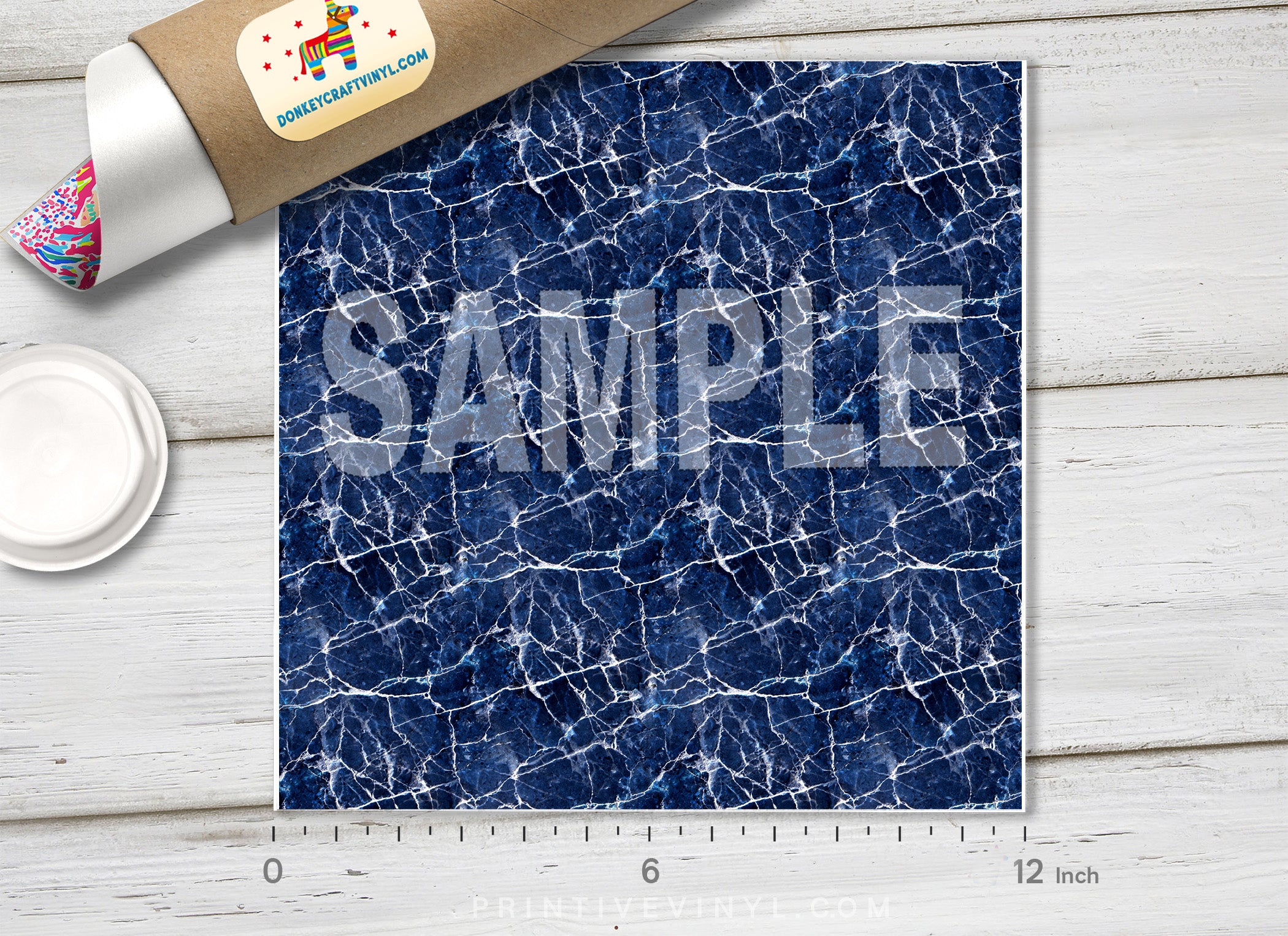 Blue Marble Patterned HTV-076