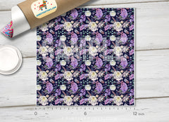 Lilac Flower Patterned Adhesive Vinyl 727