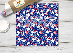 USA Stars Printed Faux Leather 027