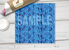 Blue Fire Patterned Adhesive Vinyl 746
