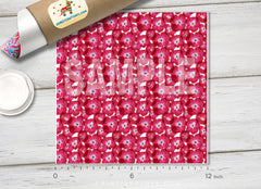 Fuchsia Poppy Flowers Patterned Adhesive Vinyl 705