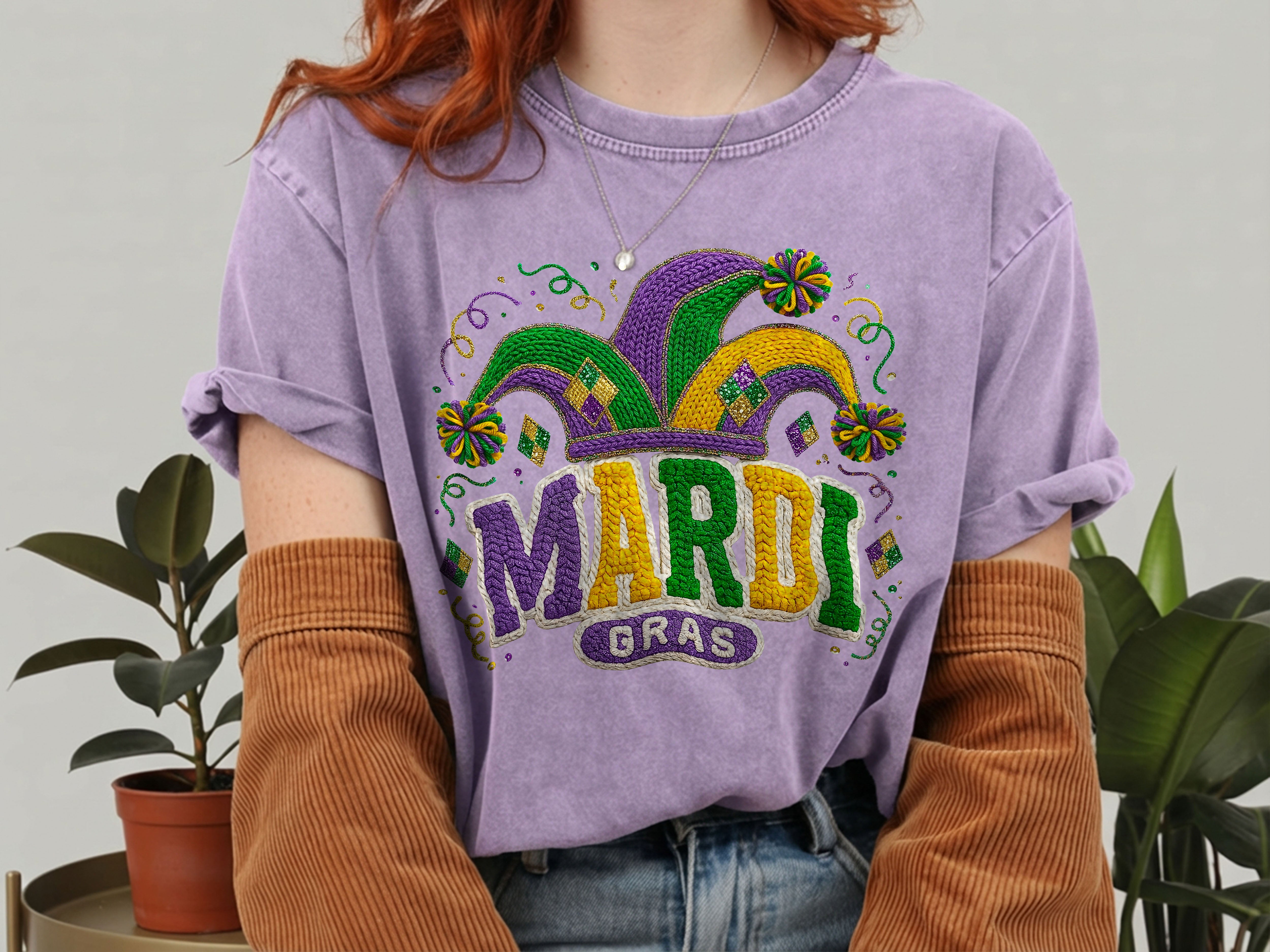 Mardi Gras DTF Transfer, Ready to Press DTF657