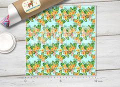 Tropical Flowers Pattern Adhesive Vinyl 679