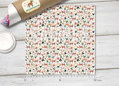 Christmas Deer Patterned Adhesive Vinyl X039