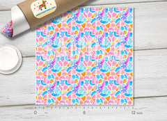 Abstract Pastel Watercolor Shapes Pattern Adhesive Vinyl 1330 - Donkey Craft Vinyl