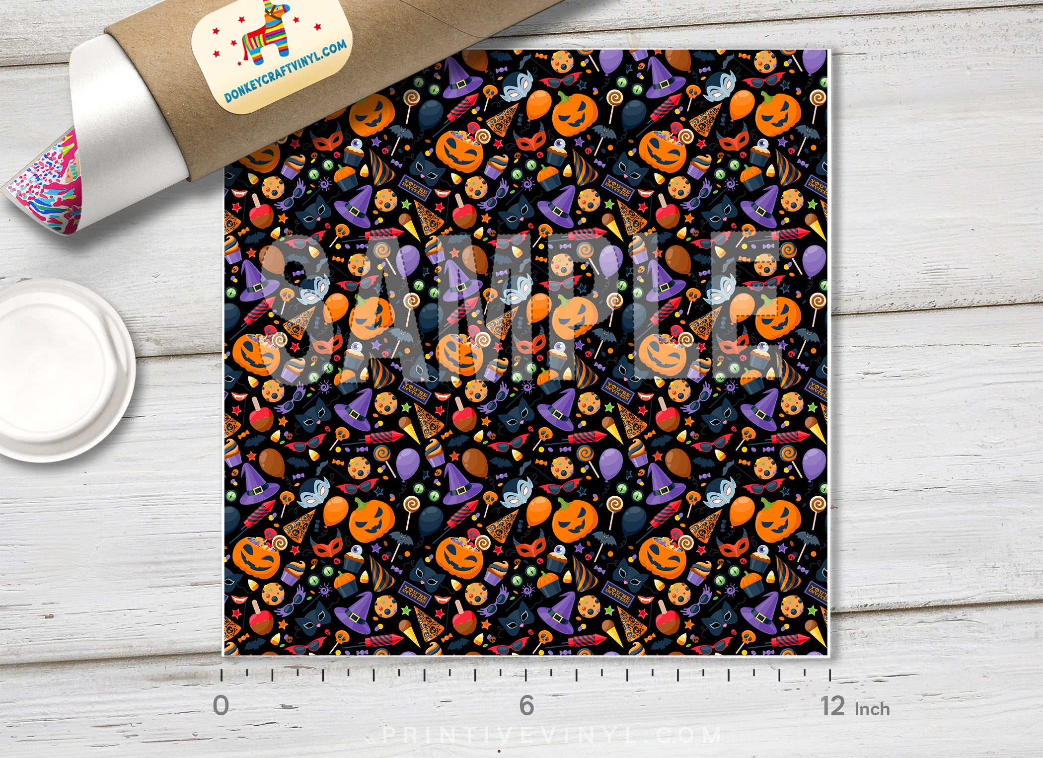 Halloween Patterned Adhesive Vinyl 737