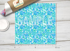 Lilly Inspired Blue Heaven Pattern Adhesive Vinyl L066