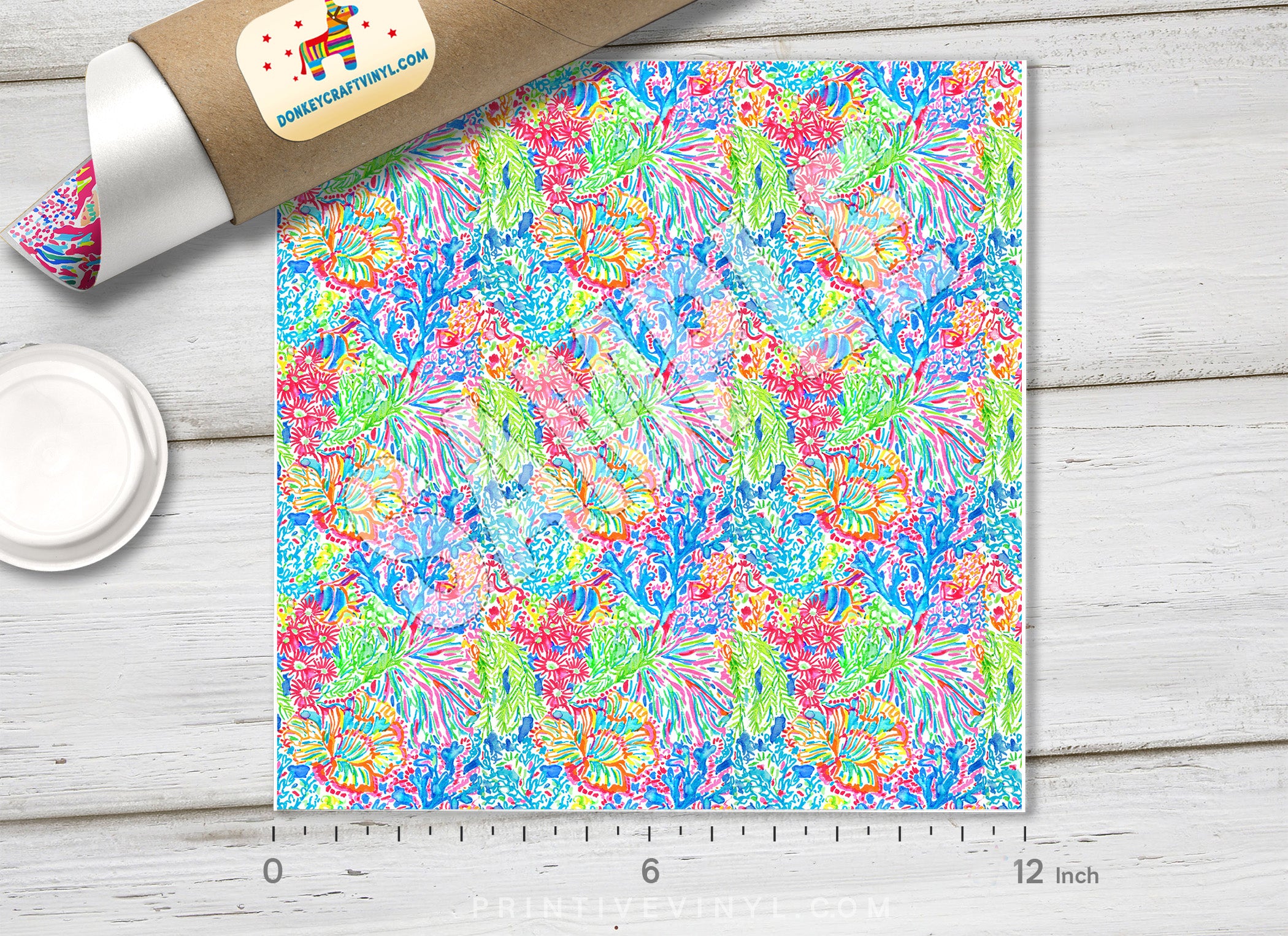 Lilly Inspired Under Sea Pattern Adhesive Vinyl L023