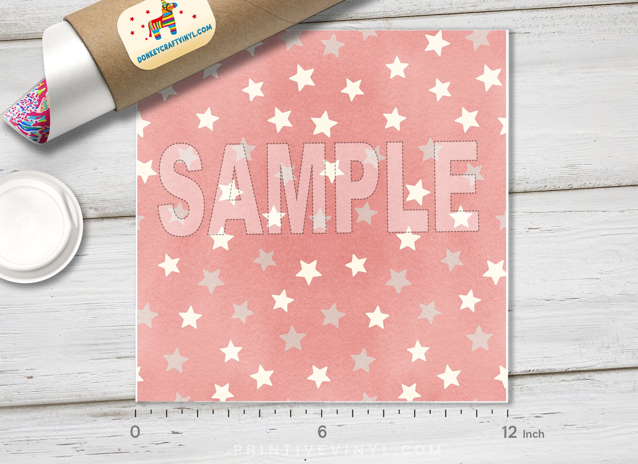 Pink Daisy Floral Adhesive Vinyl 1600