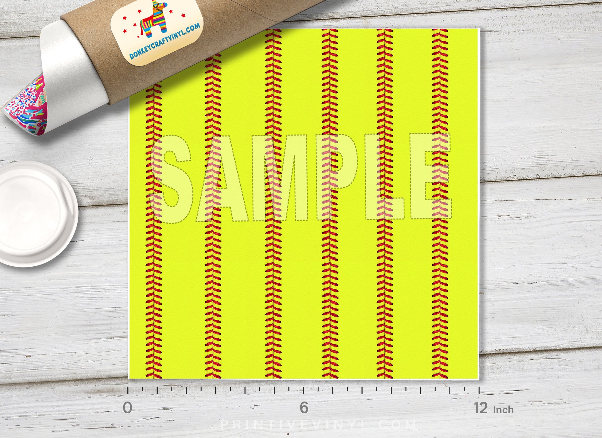 Softball Stitches printed HTV 1614