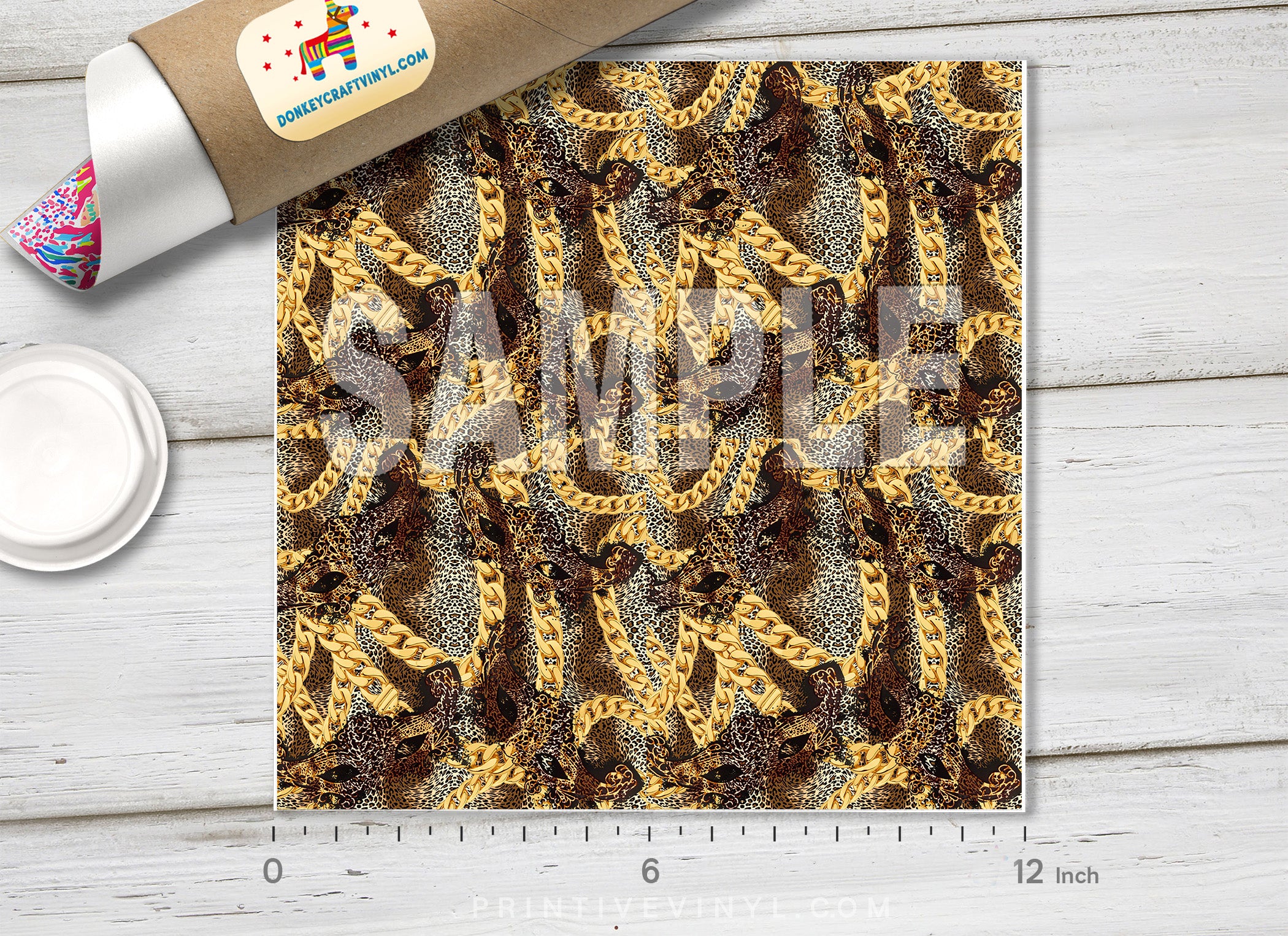 Golden Chain Pattern Adhesive Vinyl 814