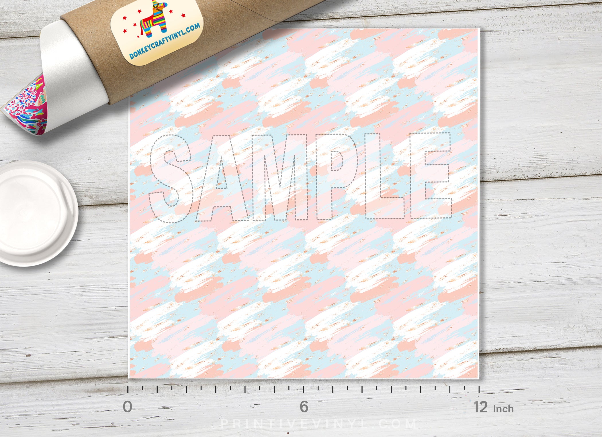 Pastel  Brushstroke Adhesive Vinyl 1375 - Donkey Craft Vinyl