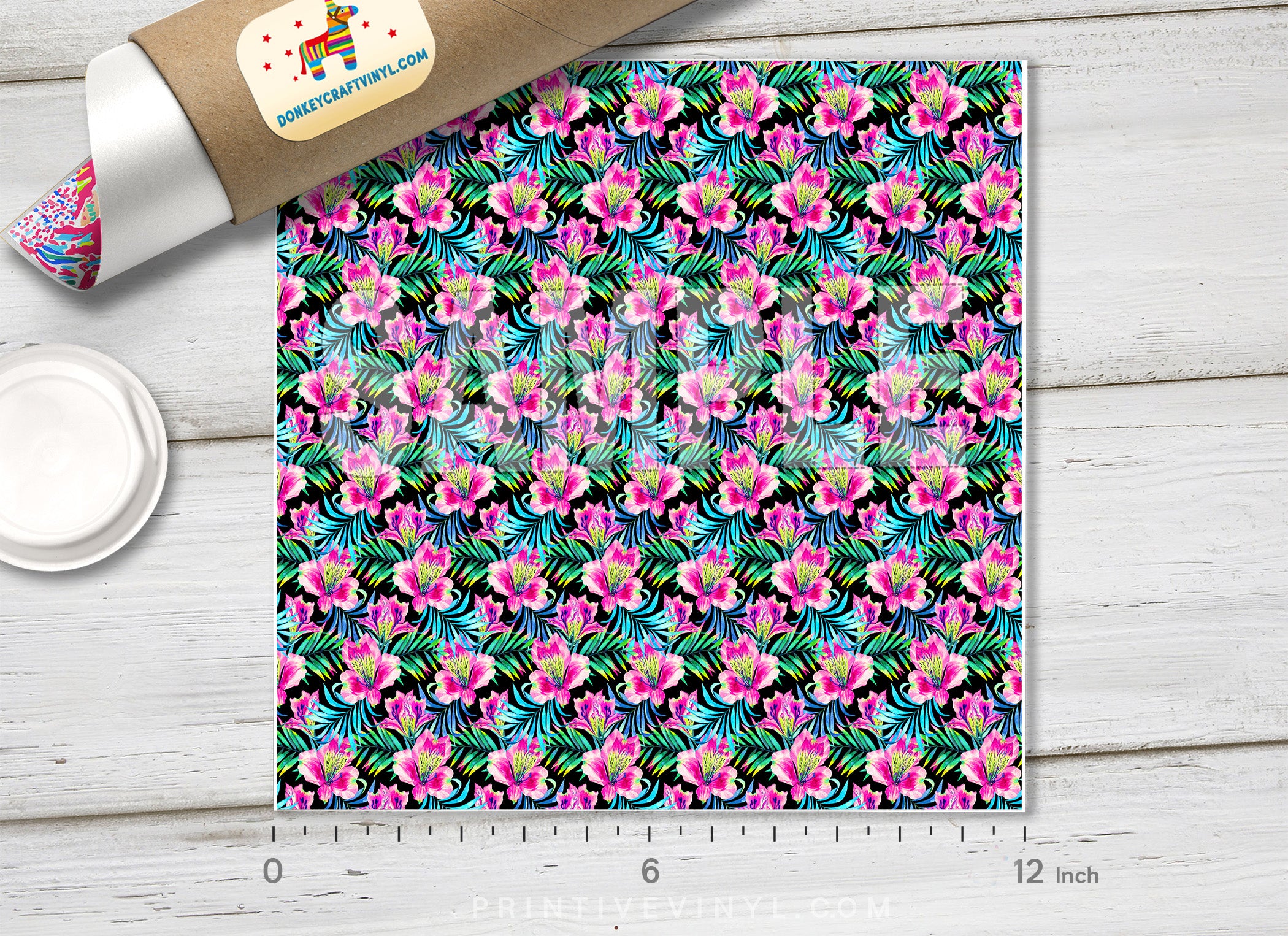 Floral Pattern Adhesive Vinyl 828