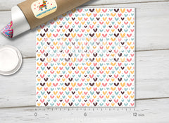 Pastel Hearts Pattern Adhesive Vinyl 1438 - Donkey Craft Vinyl
