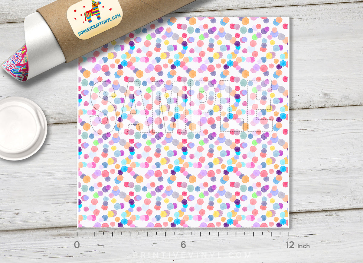 Pastel Hearts and Polka Dots Adhesive Vinyl 1443 - Donkey Craft Vinyl