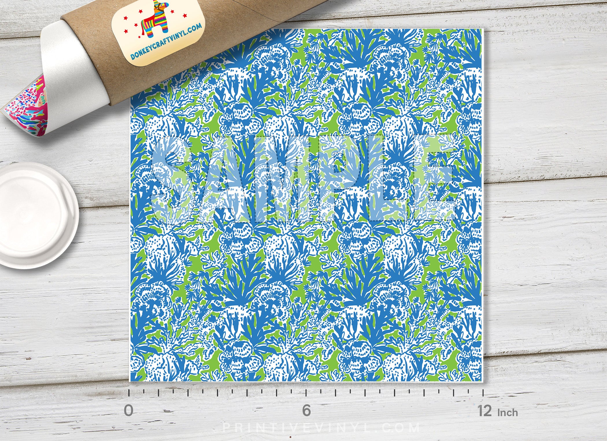 Lilly Inspired Undersea Paradise Pattern Adhesive Vinyl L055