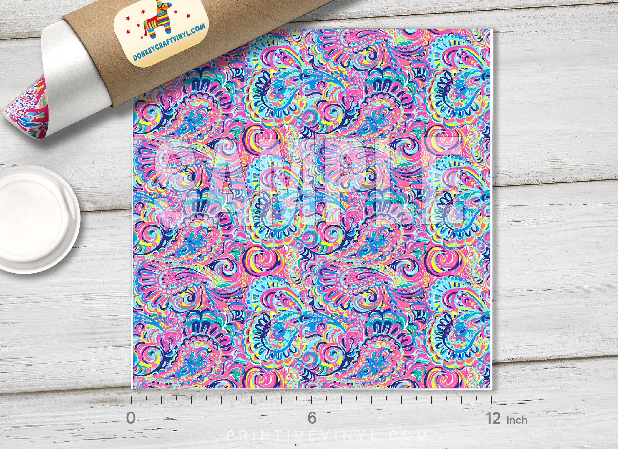 Lilly Inspired Psychedelic Sunshine Pattern Adhesive Vinyl L044