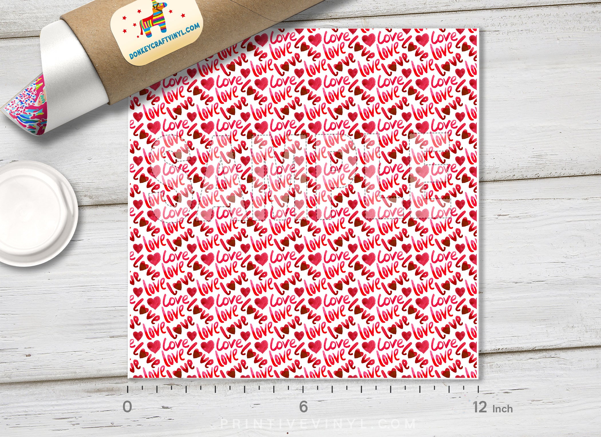 Love Heart Adhesive Vinyl 1154