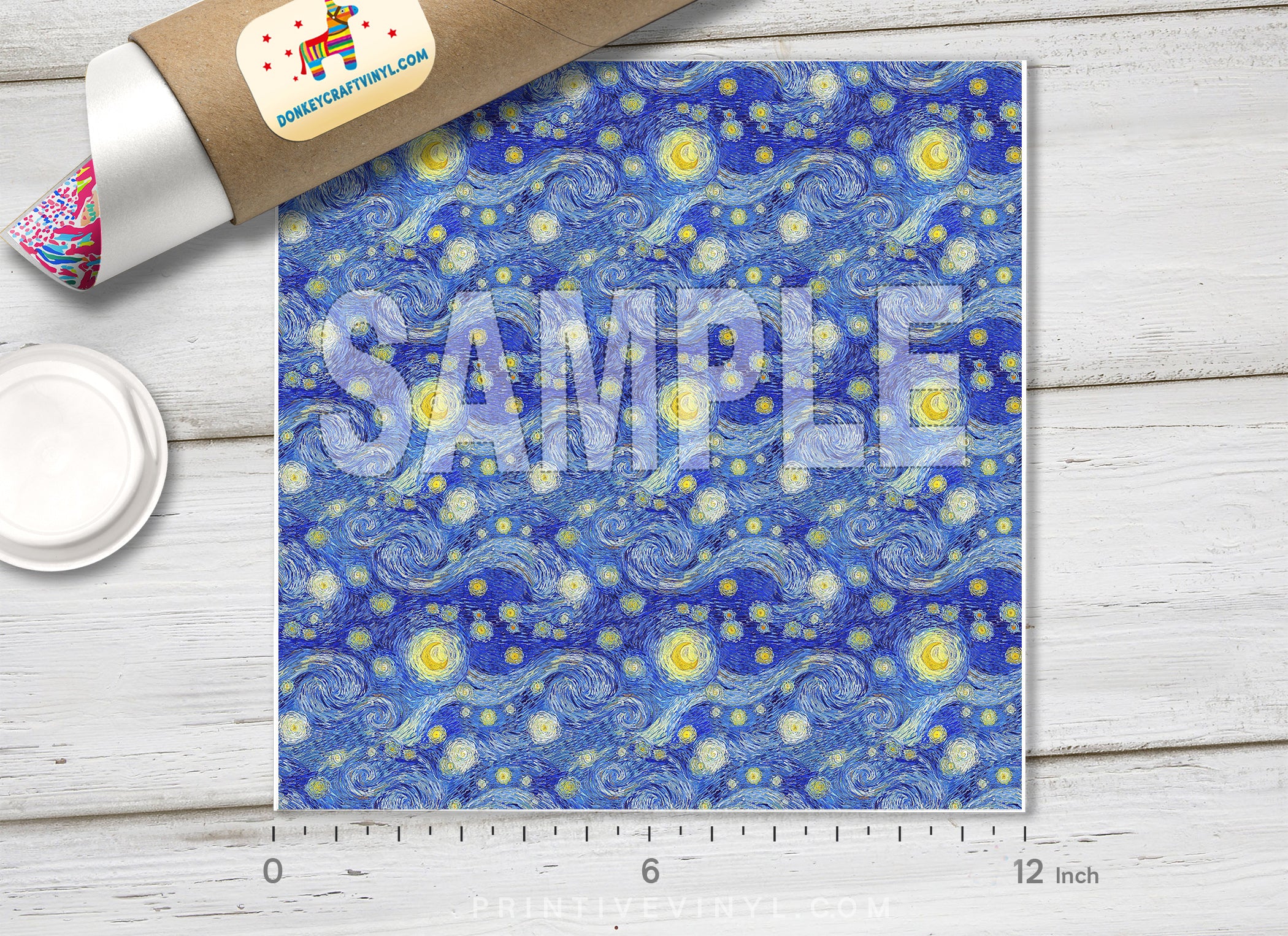 Gogh Painting Patterned Adhesive Vinyl 761