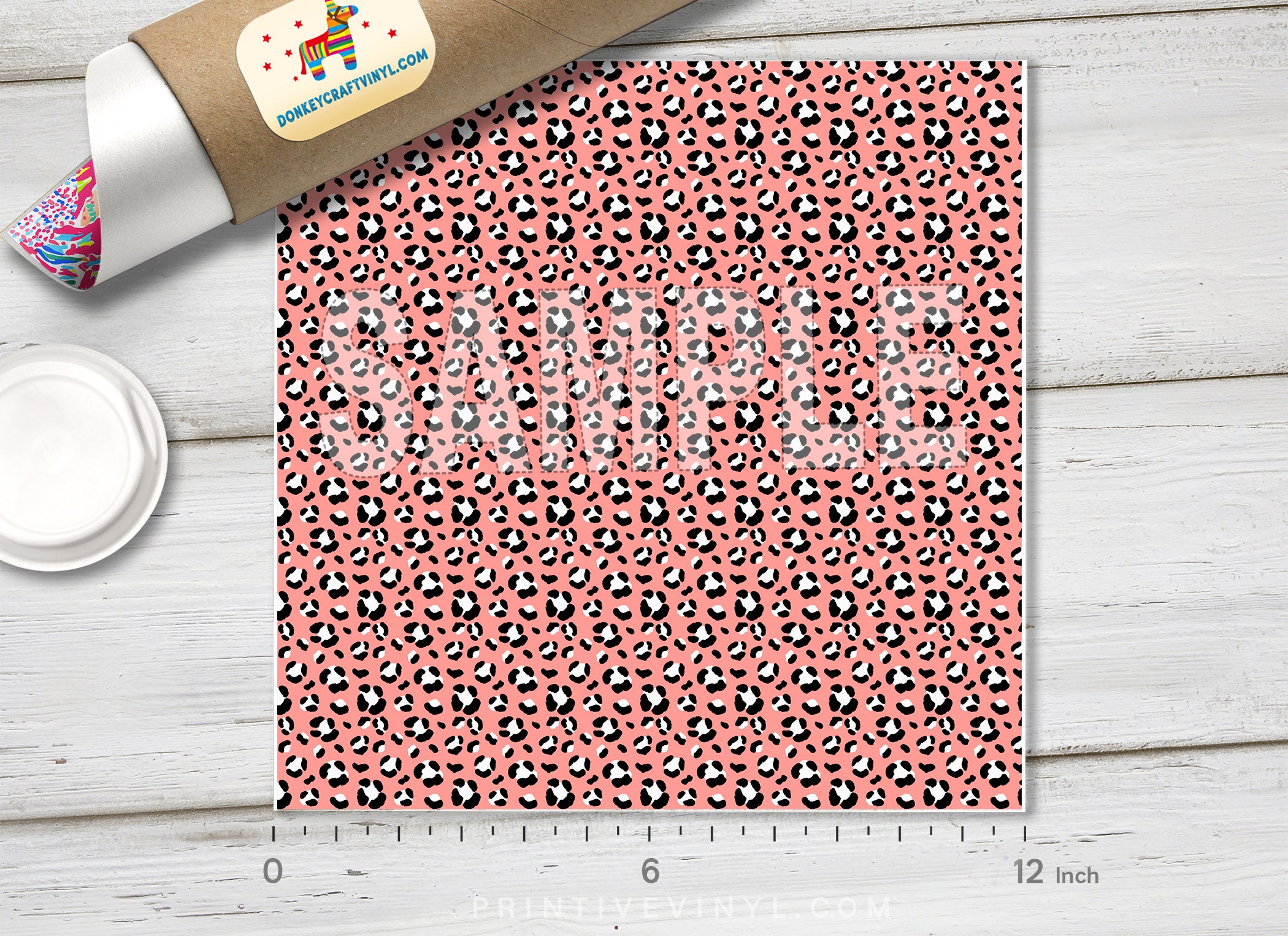 Pink Leopard Adhesive Vinyl 1602